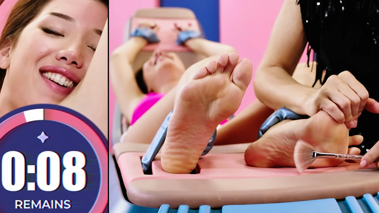 Italian Beauty Layla Extreme SFW Tickling Challenge – Girl Giggles and Gets Her Feet Tickled by Talia Mint
